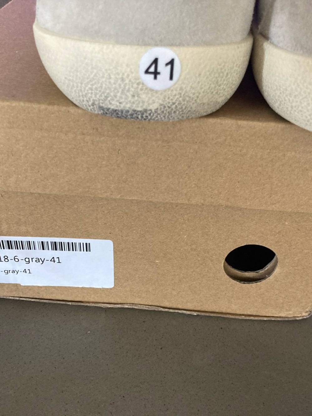 White and Beige Superstar Sneakers with Silver Heel NIB - Picture 3 of 5